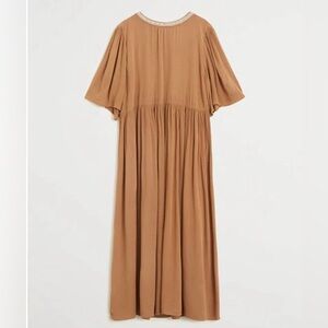 NWT Mango Brown Pearl Neck Dress | Size 4 Small